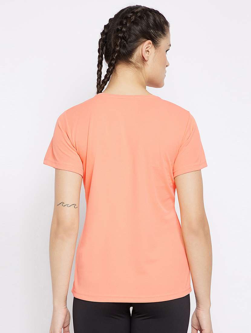 women solid short sleeve t-shirt - 21552256 - Standard Image - 3