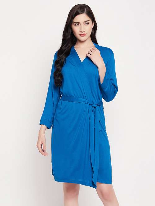 women solid sleepwear robe - 21552271 -  Standard Image - 0