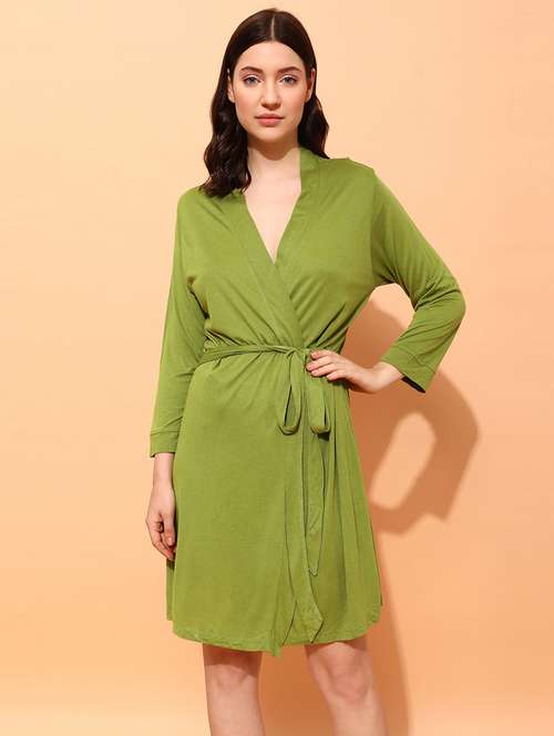 women solid sleepwear robe - 21552273 -  Standard Image - 0