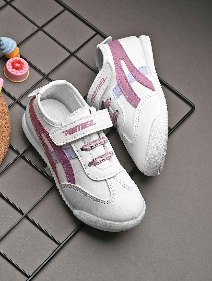 boys white rexine velcro sneaker