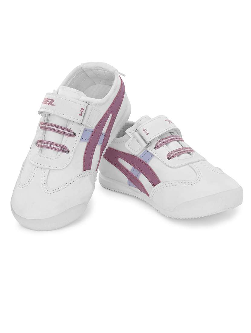 boys white rexine velcro sneaker - 21552300 -  Standard Image - 3