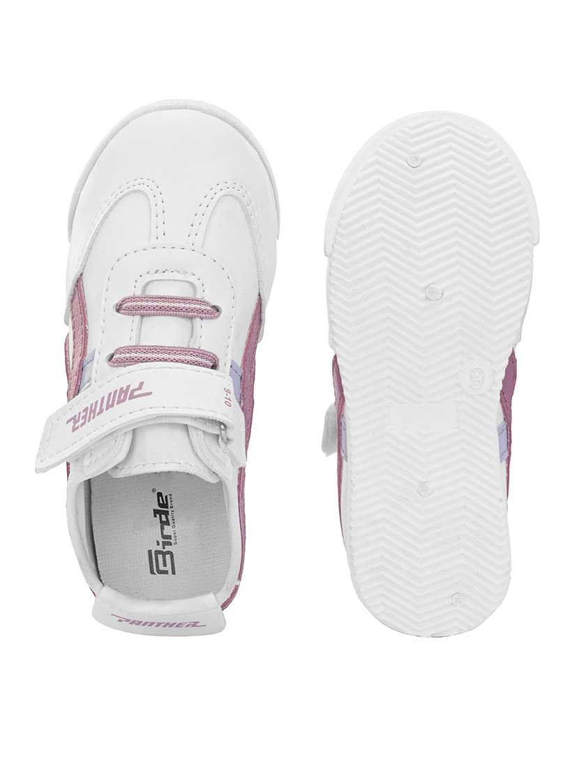 boys white rexine velcro sneaker - 21552300 -  Standard Image - 5