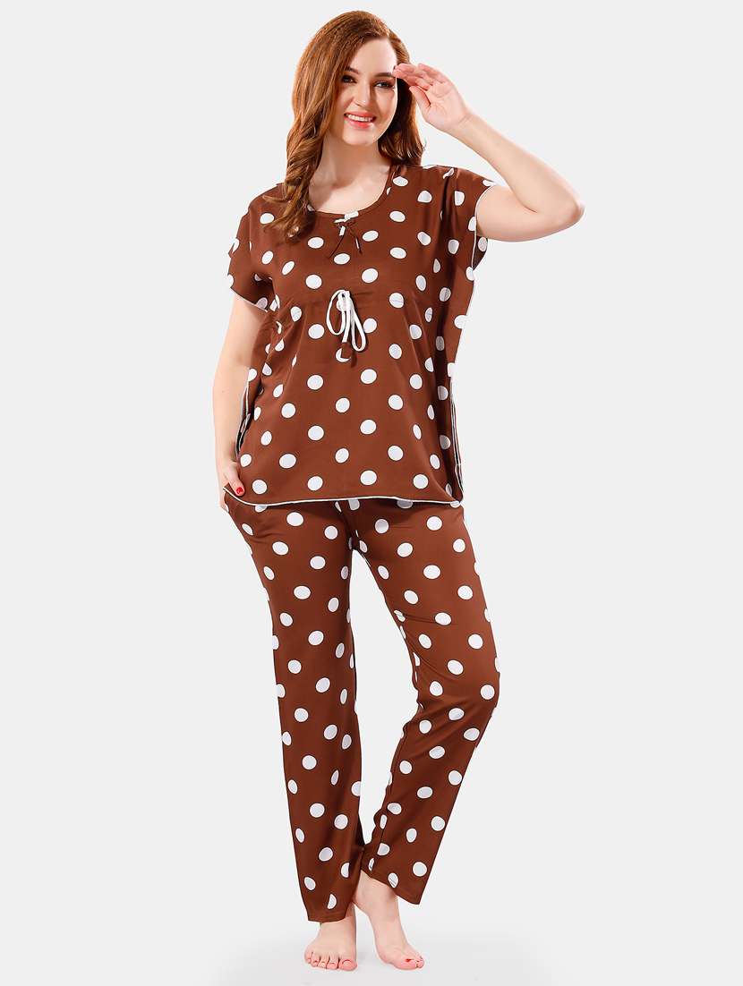 women printed pyjama nightwear set