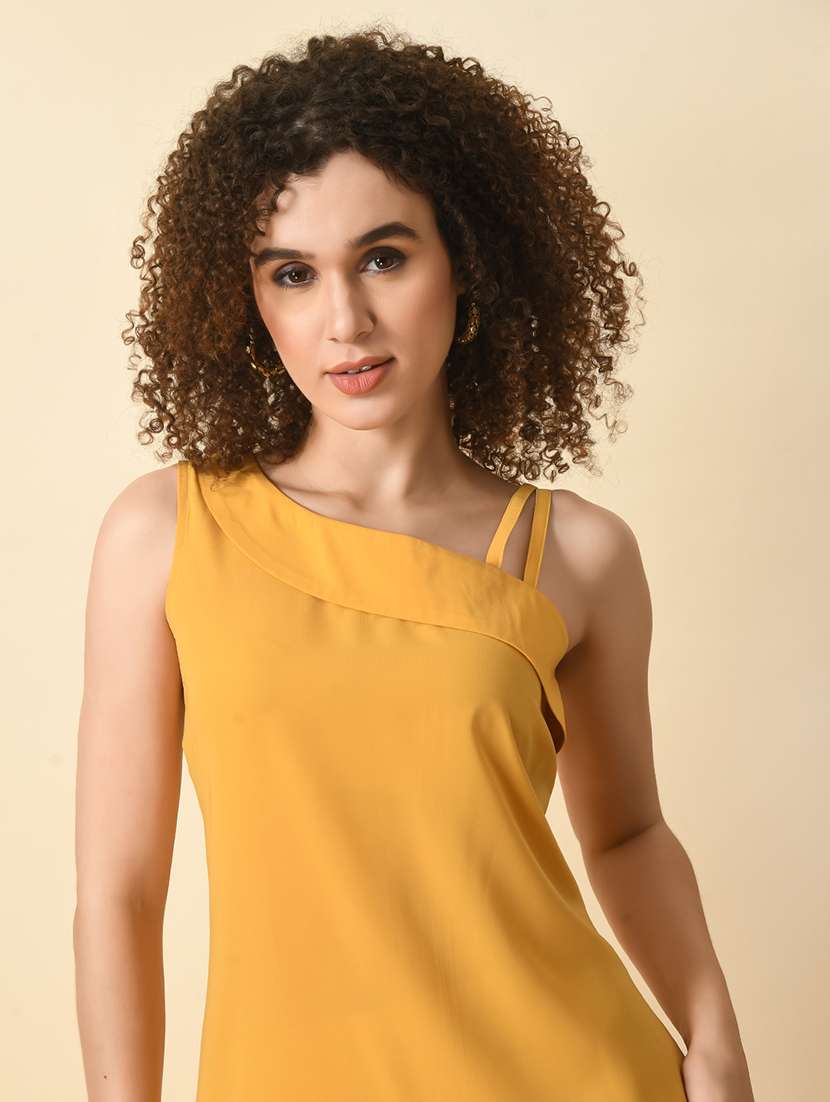 women solid sleeveless a-line dress - 21552644 -  Standard Image - 5