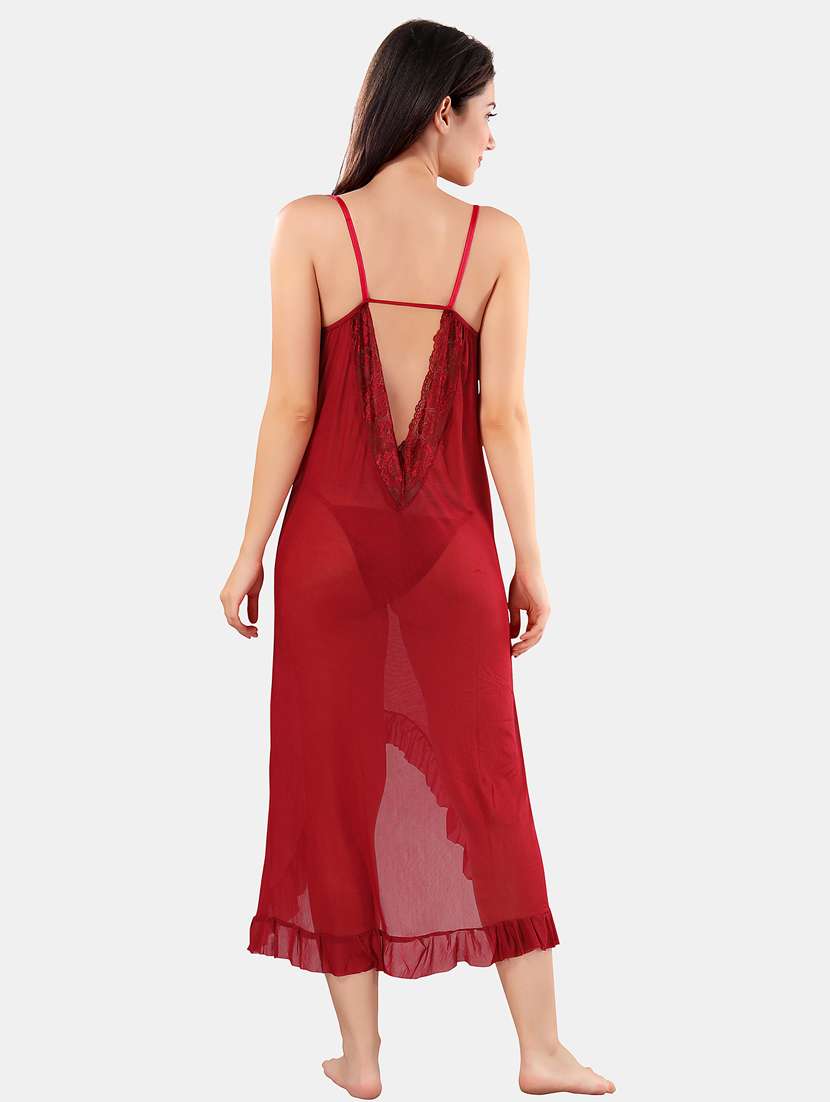 women lace detailed shoulder strap babydoll - 21552845 -  Standard Image - 3