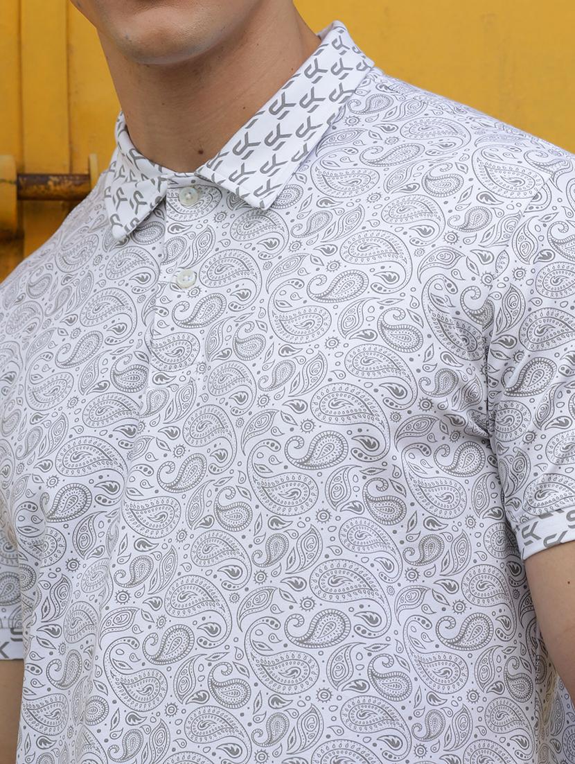 men paisley printed polo t-shirt - 21552855 - Standard Image - 3