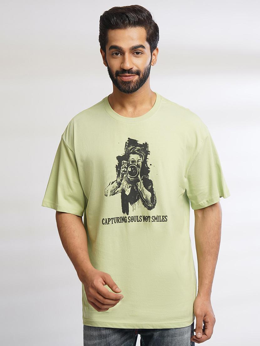 men front print oversized t-shirt - 21552859 -  Zoom Image - 0