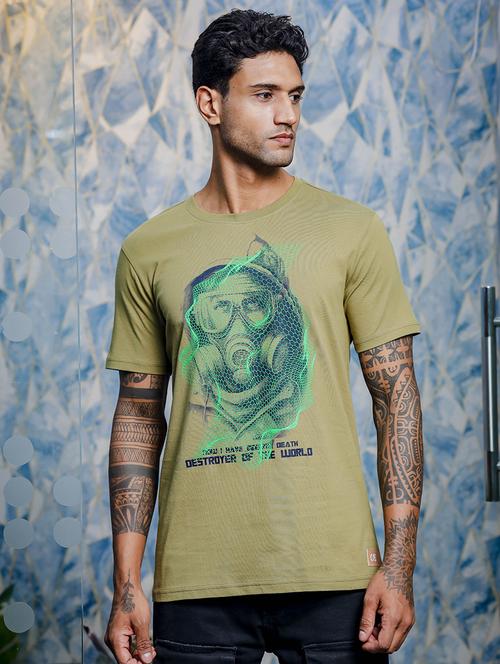 men front print short sleeve t-shirt - 21552864 -  Standard Image - 0