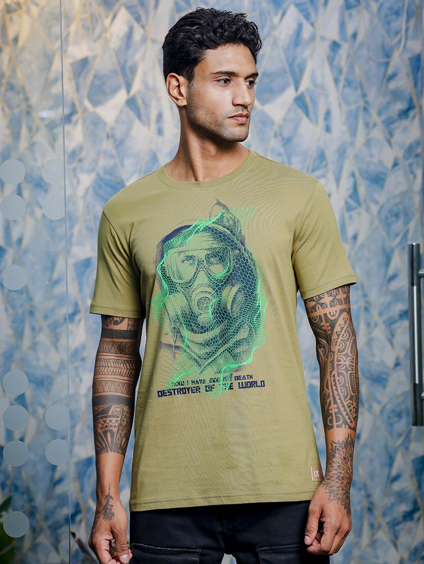 men front print short sleeve t-shirt - 21552864 -  Zoom Image - 0