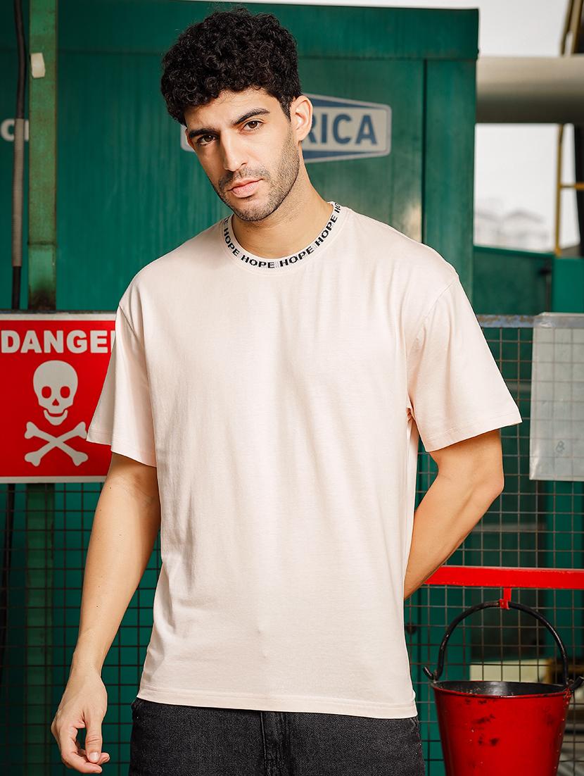men solid short sleeve oversized t-shirt - 21552876 -  Zoom Image - 0