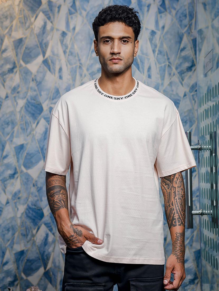 men solid short sleeve oversized t-shirt - 21552878 - Zoom Image - 0