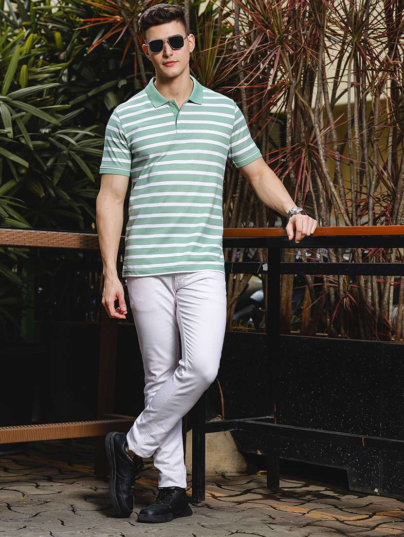 men striped polo t-shirt - 21552886 - Standard Image - 3