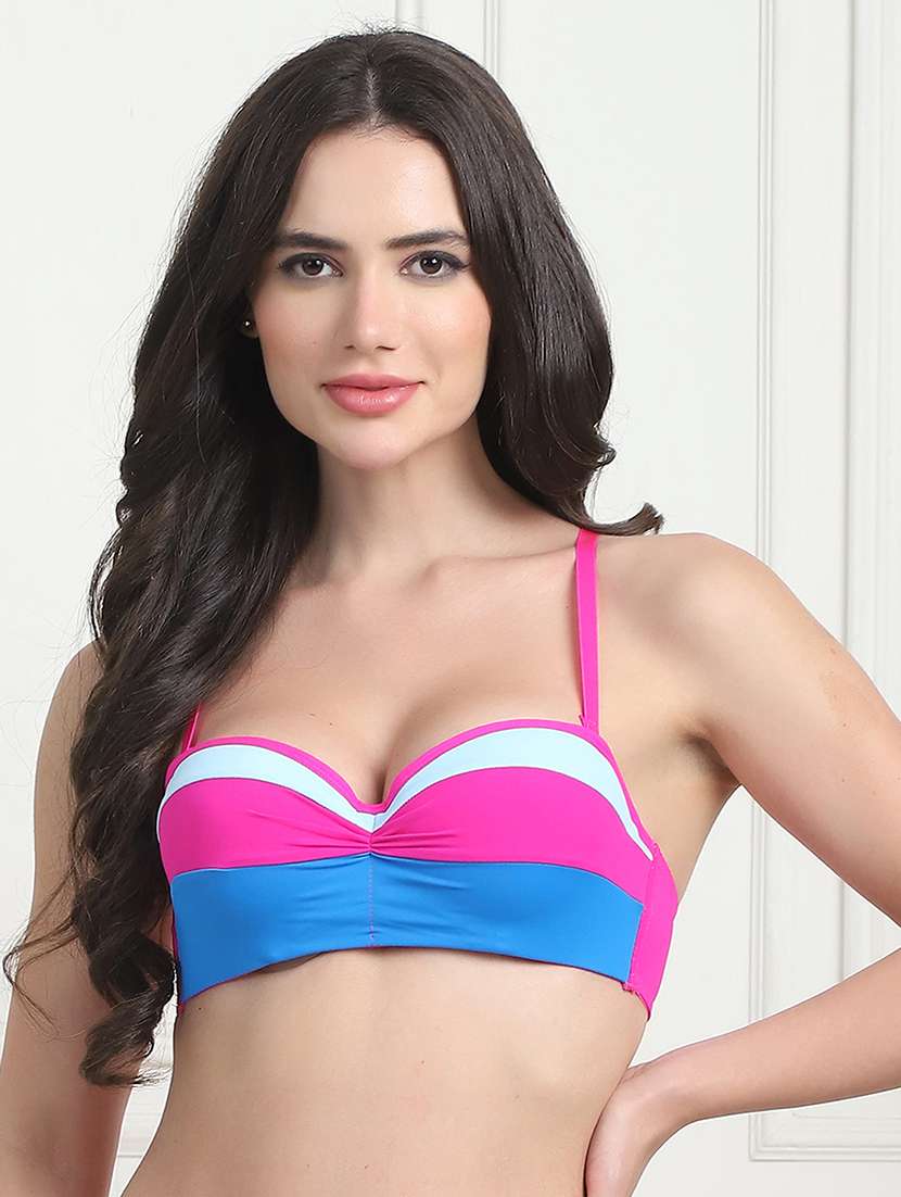 women color blocked t-shirt bra