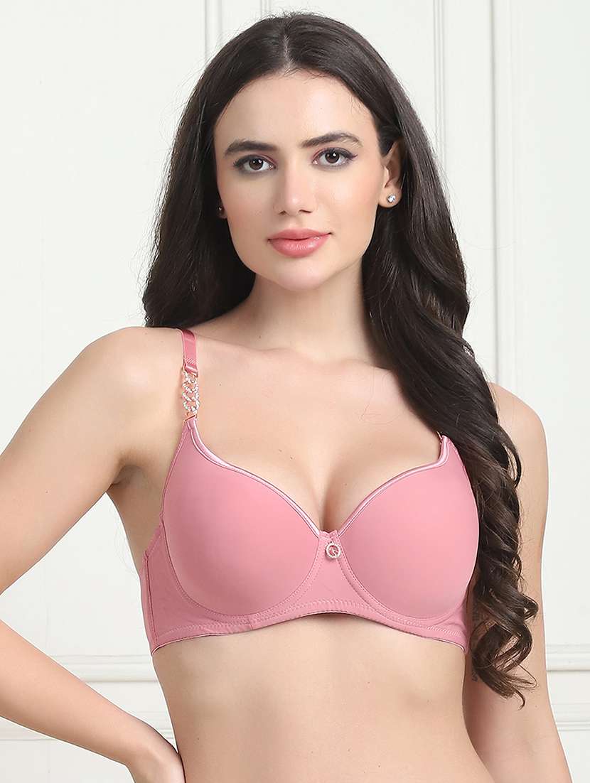 women solid under wired t-shirt bra
