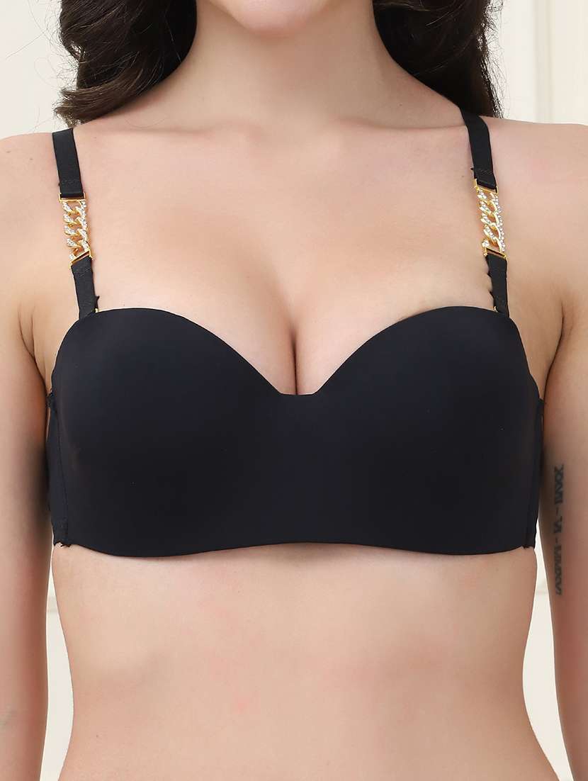 women solid balconette bra - 21552976 -  Standard Image - 5