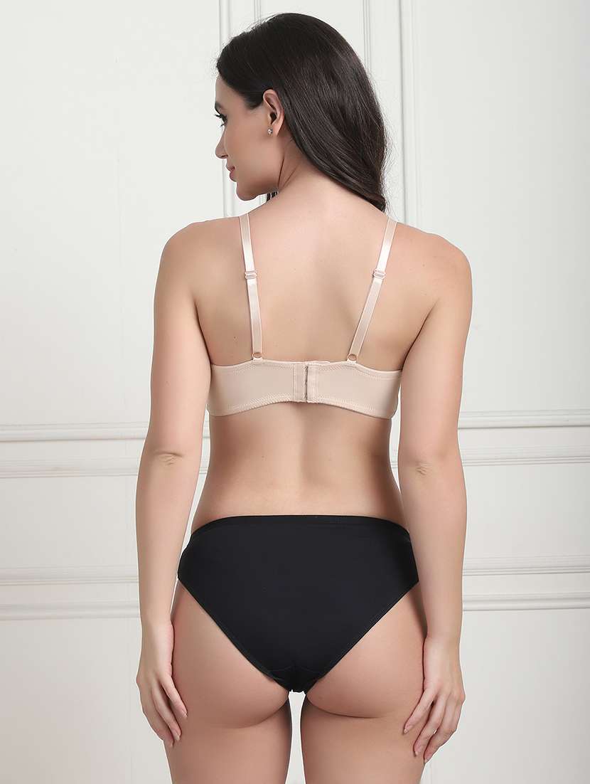women solid bra and panty set - 21552996 - Standard Image - 3