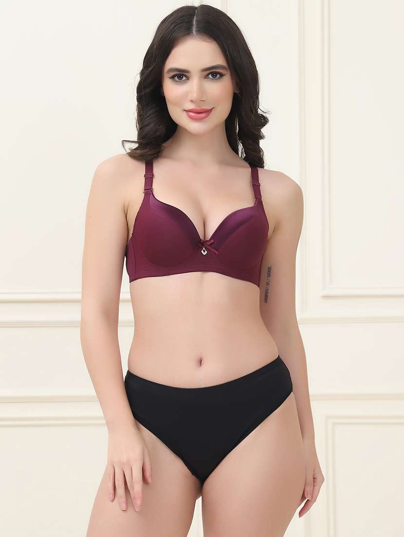 women solid bra and panty set - 21553008 - Zoom Image - 0