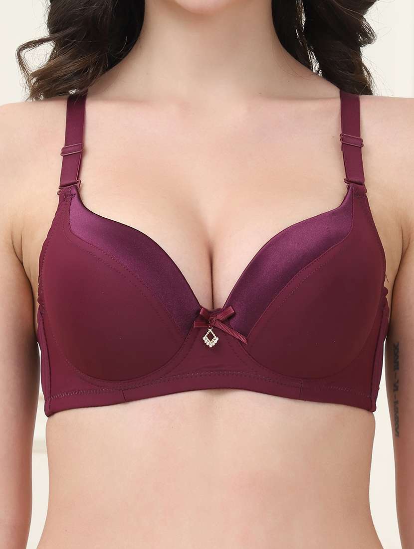 women solid bra and panty set - 21553008 - Standard Image - 5