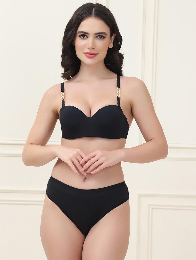 women solid bra & panty set - 21553009 - Zoom Image - 0