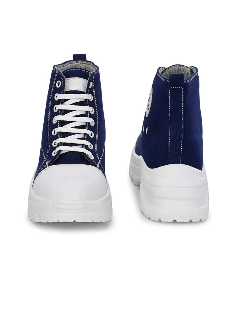 women blue lace-up sneaker - 21553031 -  Standard Image - 3