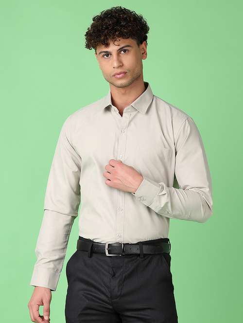 men long sleeves solid formal shirt - 21553297 -  Standard Image - 0