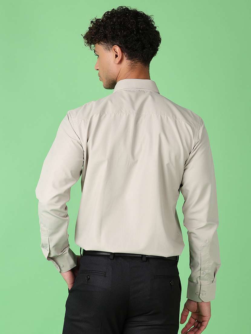 men long sleeves solid formal shirt - 21553297 -  Standard Image - 3
