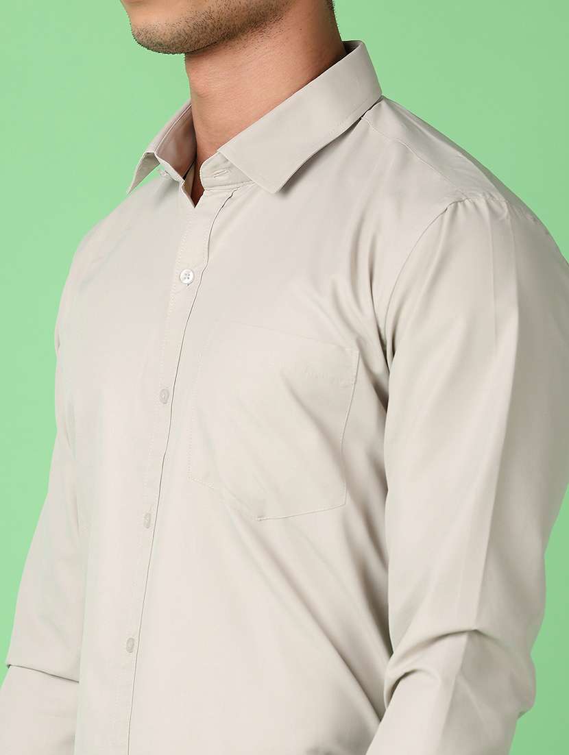 men long sleeves solid formal shirt - 21553297 -  Standard Image - 5