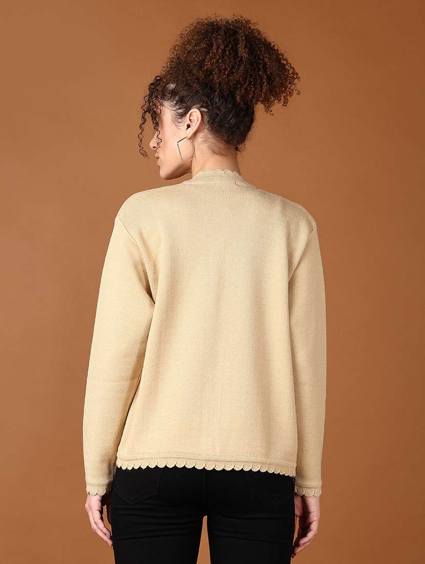 women self design long sleeve cardigan - 21553371 -  Standard Image - 3