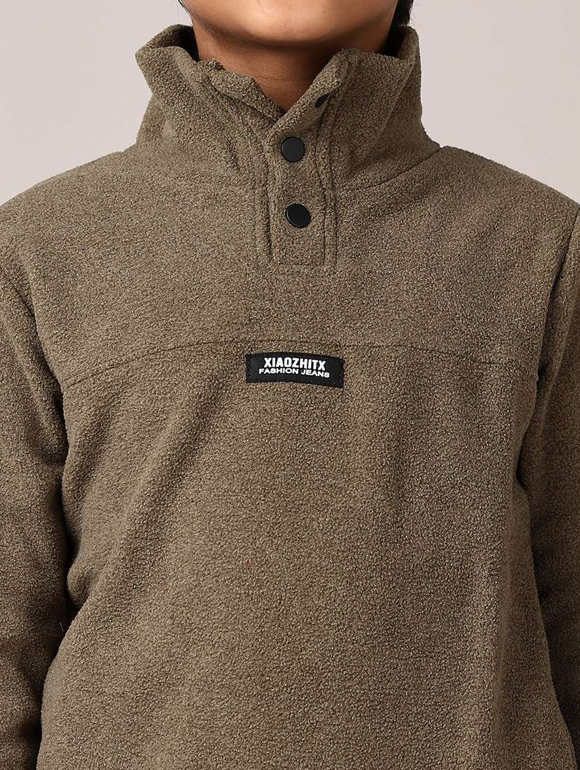 boys solid long sleeve pullover sweatshirt - 21553420 -  Standard Image - 5