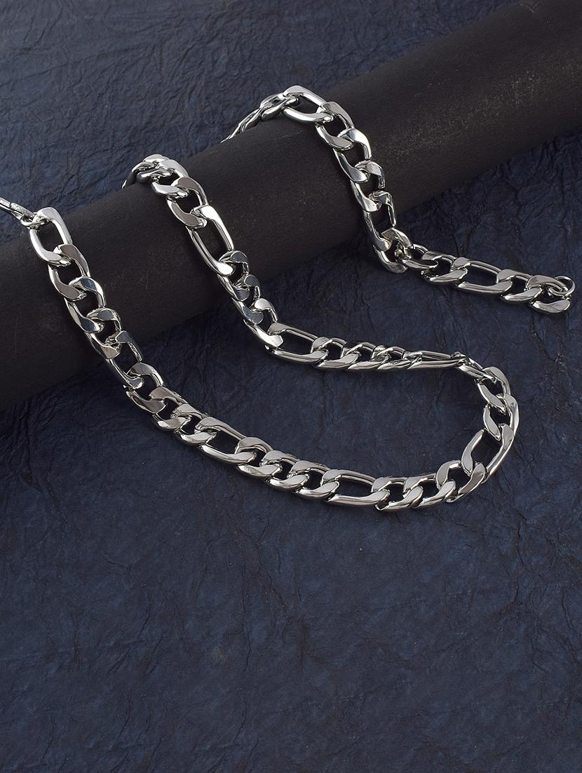 silver stainless steel chain necklace - 21553700 -  Zoom Image - 0