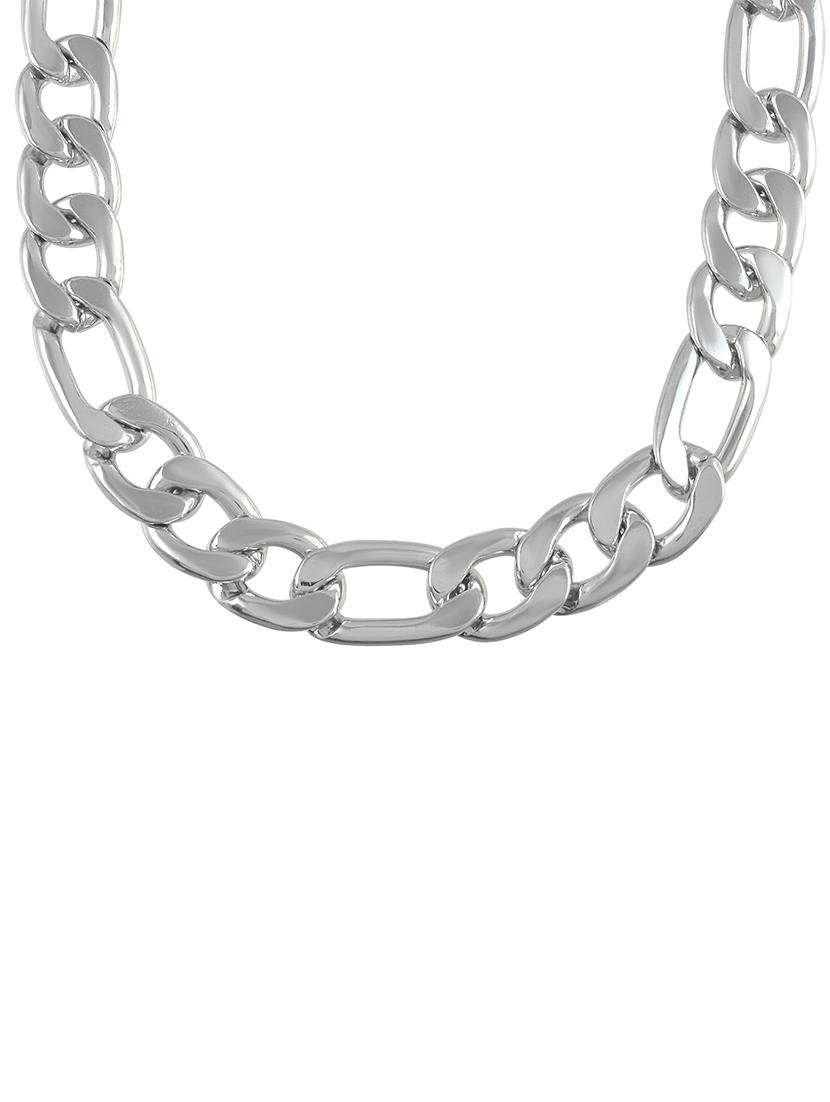 silver stainless steel chain necklace - 21553700 - Standard Image - 3