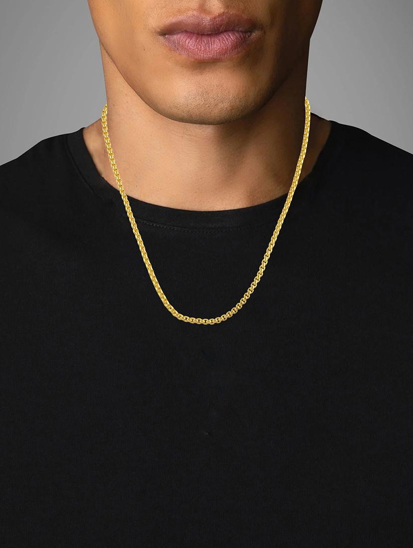 gold brass chain necklace - 21553701 - Standard Image - 5