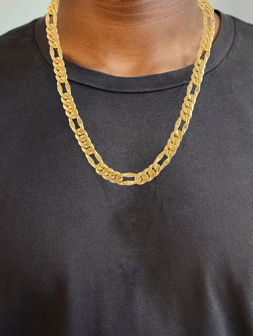 gold brass chain necklace - 21553705 - Standard Image - 3