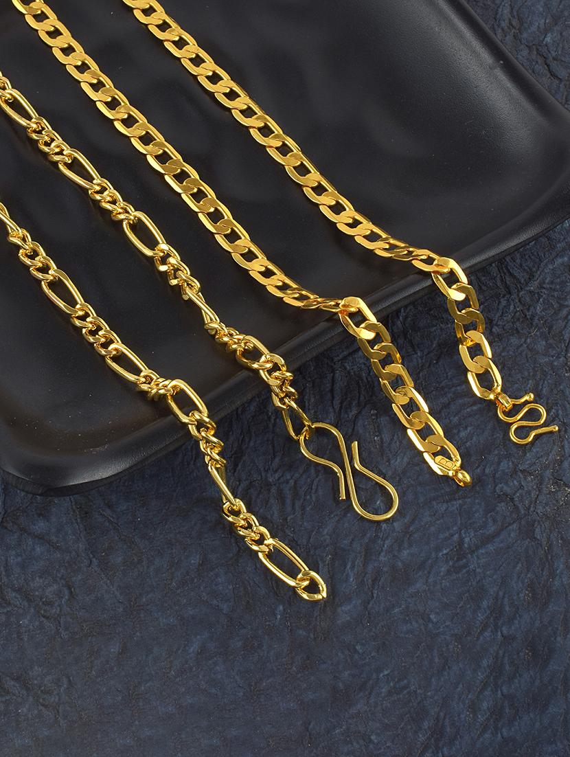 pack of 2 gold brass chain necklace - 21553713 -  Zoom Image - 0