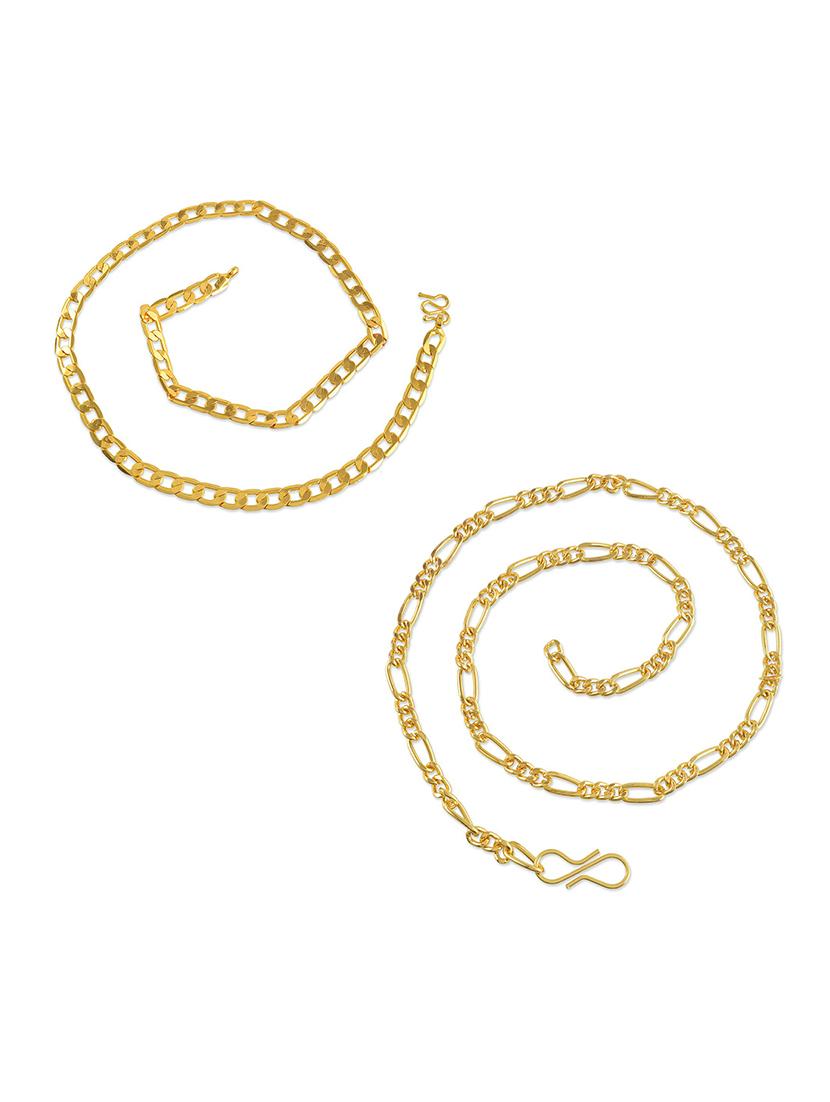 pack of 2 gold brass chain necklace - 21553713 - Standard Image - 3