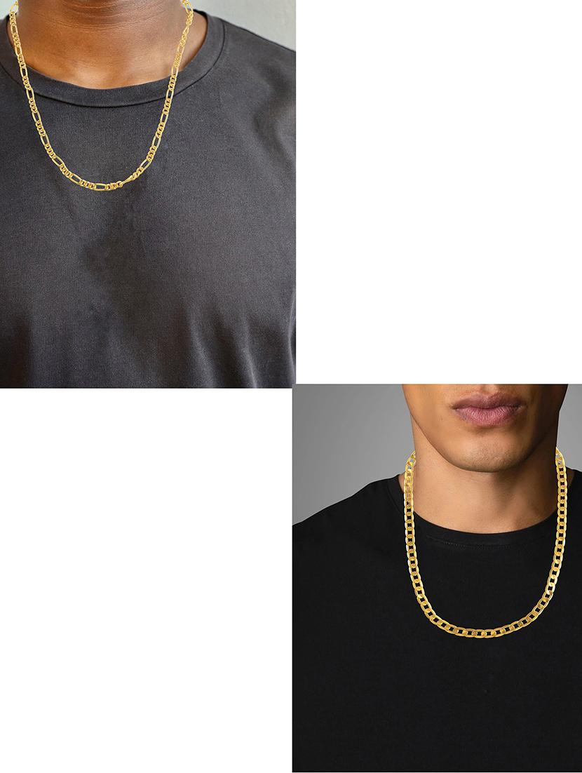 pack of 2 gold brass chain necklace - 21553713 - Standard Image - 5