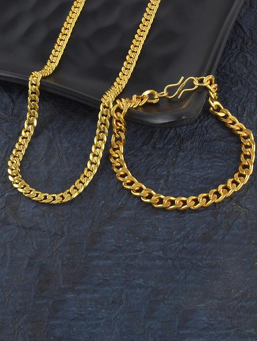 gold brass chain necklace - 21553714 - Standard Image - 0