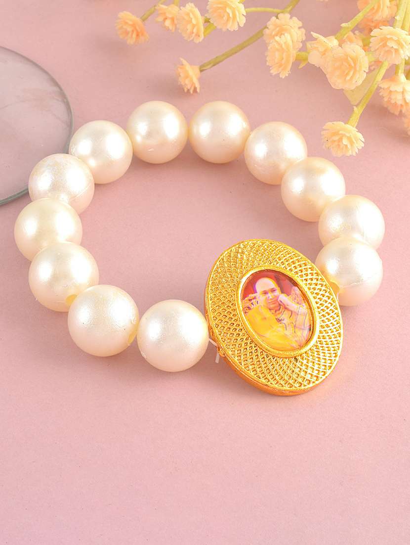 white crystal beaded bracelet - 21553758 -  Zoom Image - 0