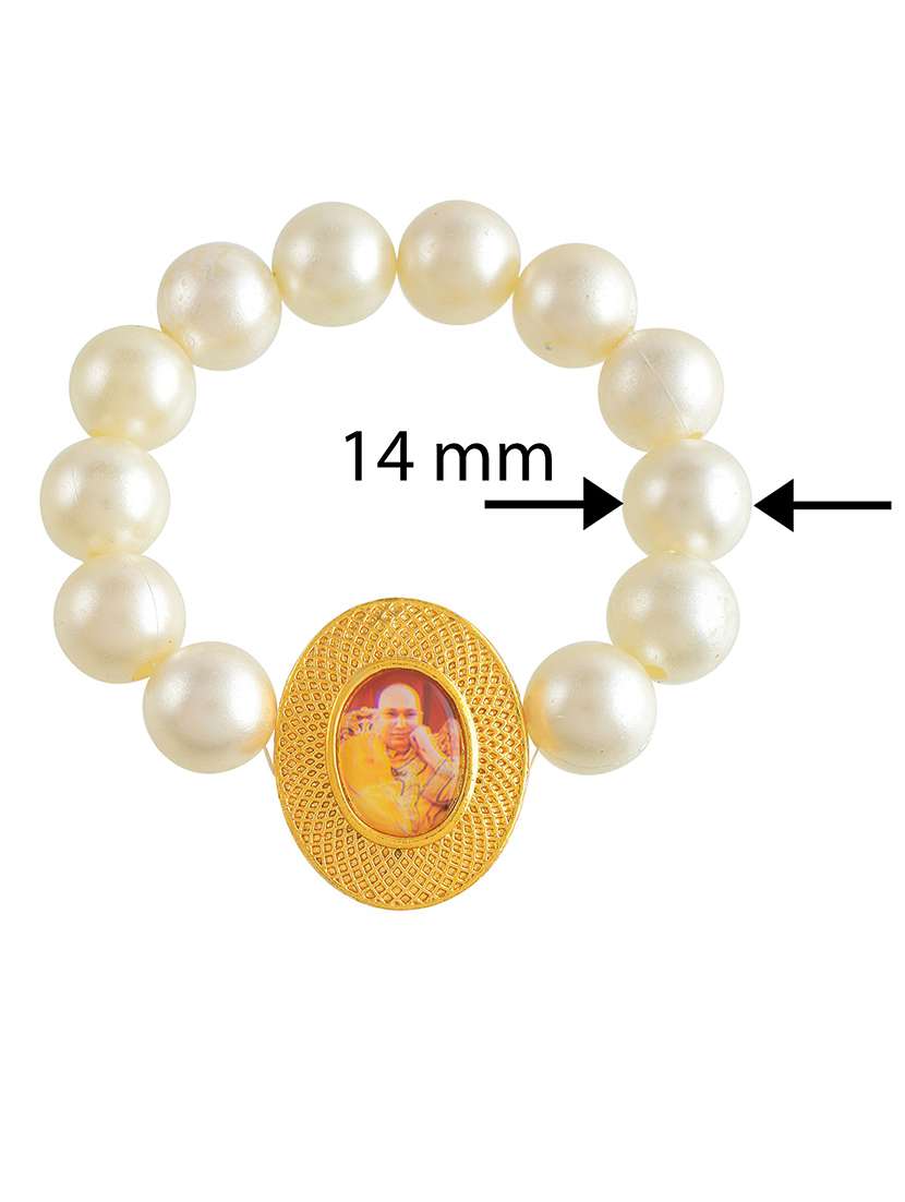 white crystal beaded bracelet - 21553758 -  Standard Image - 3