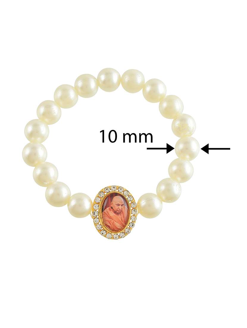 white crystal beaded bracelet - 21553759 -  Standard Image - 3