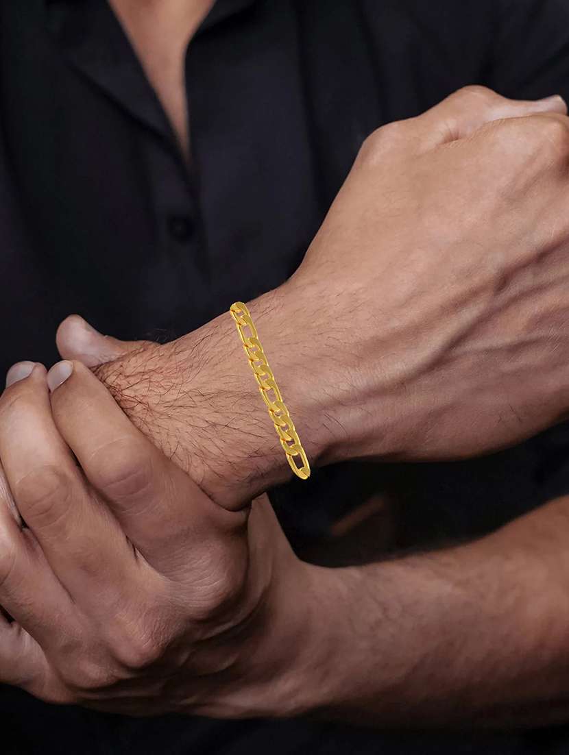 gold brass bangle  bracelet - 21553765 -  Standard Image - 5