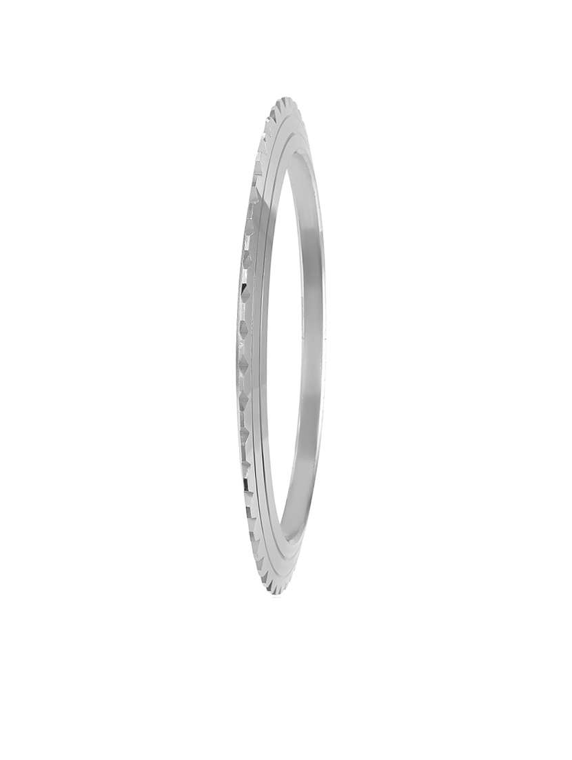 silver stainless steel bangle bracelet - 21553768 -  Standard Image - 3