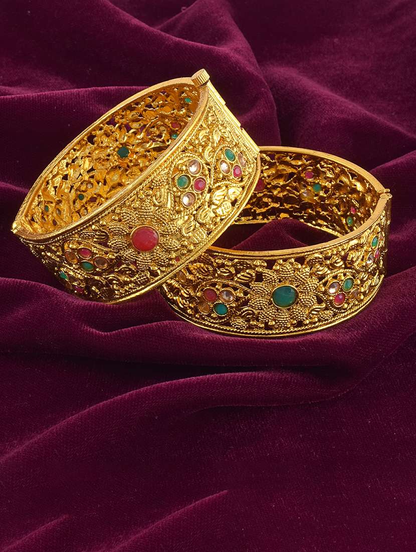 gold brass bangle bracelet