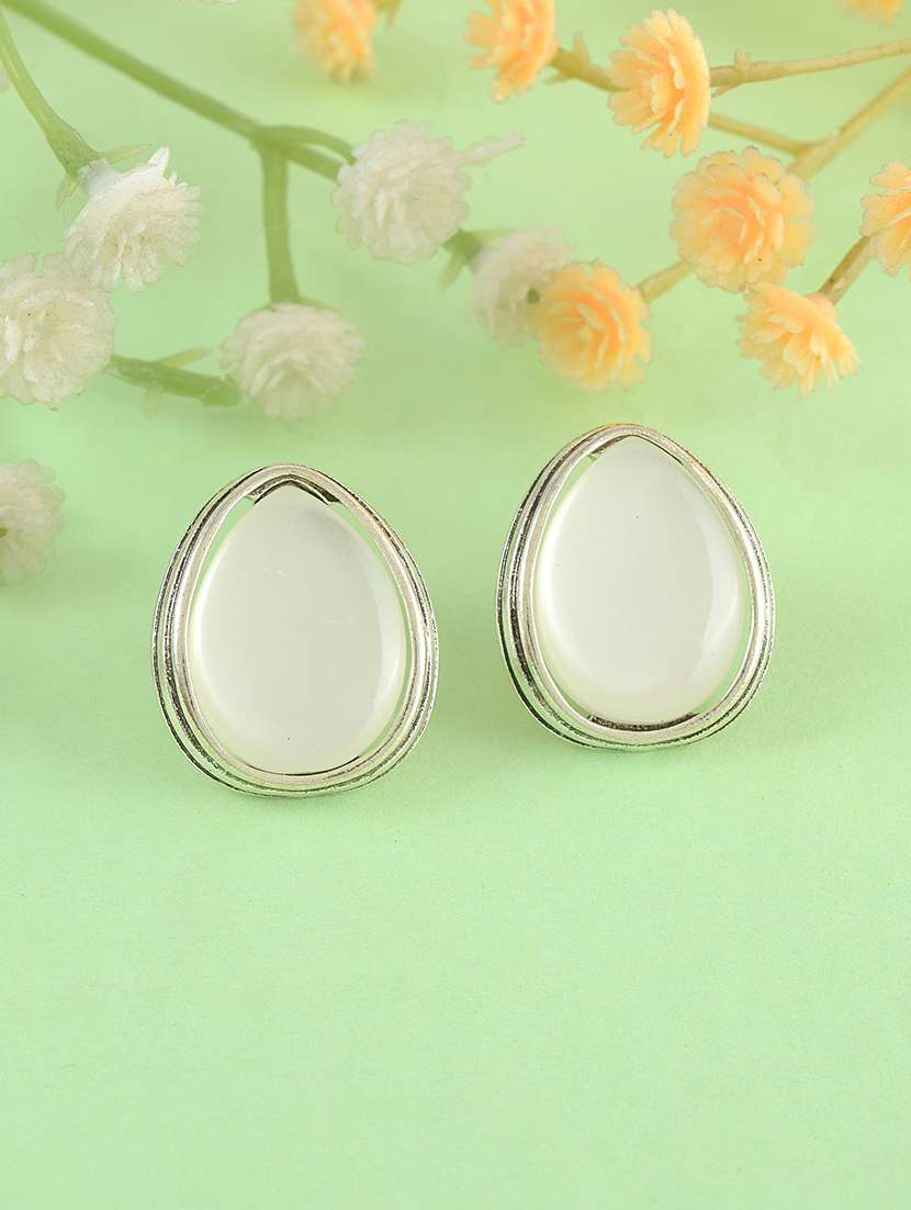 silver brass studs earring - 21553783 - Zoom Image - 0