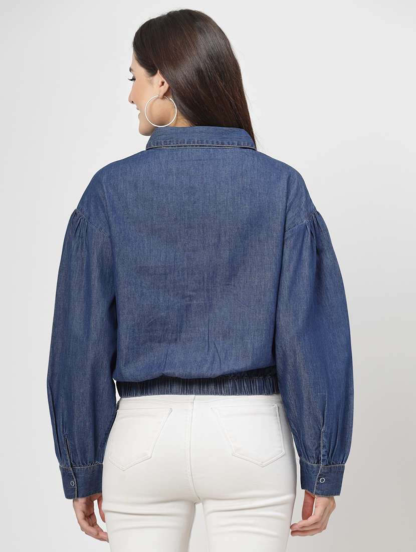 women solid long sleeves jacket - 21553838 -  Standard Image - 3