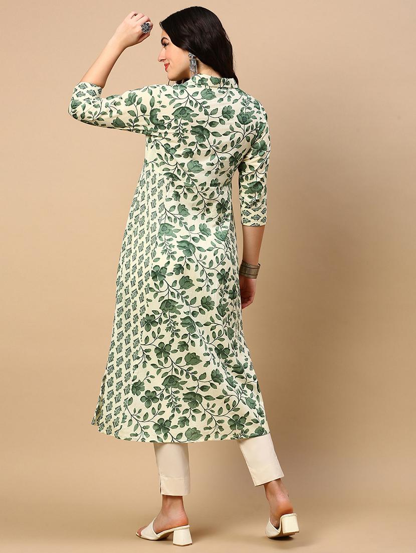 women floral printed collared a-line dress - 21553940 - Standard Image - 3