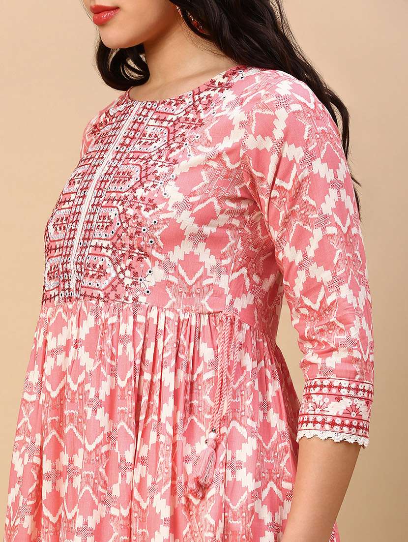 women printed round neck flared kurti - 21553966 - Standard Image - 5