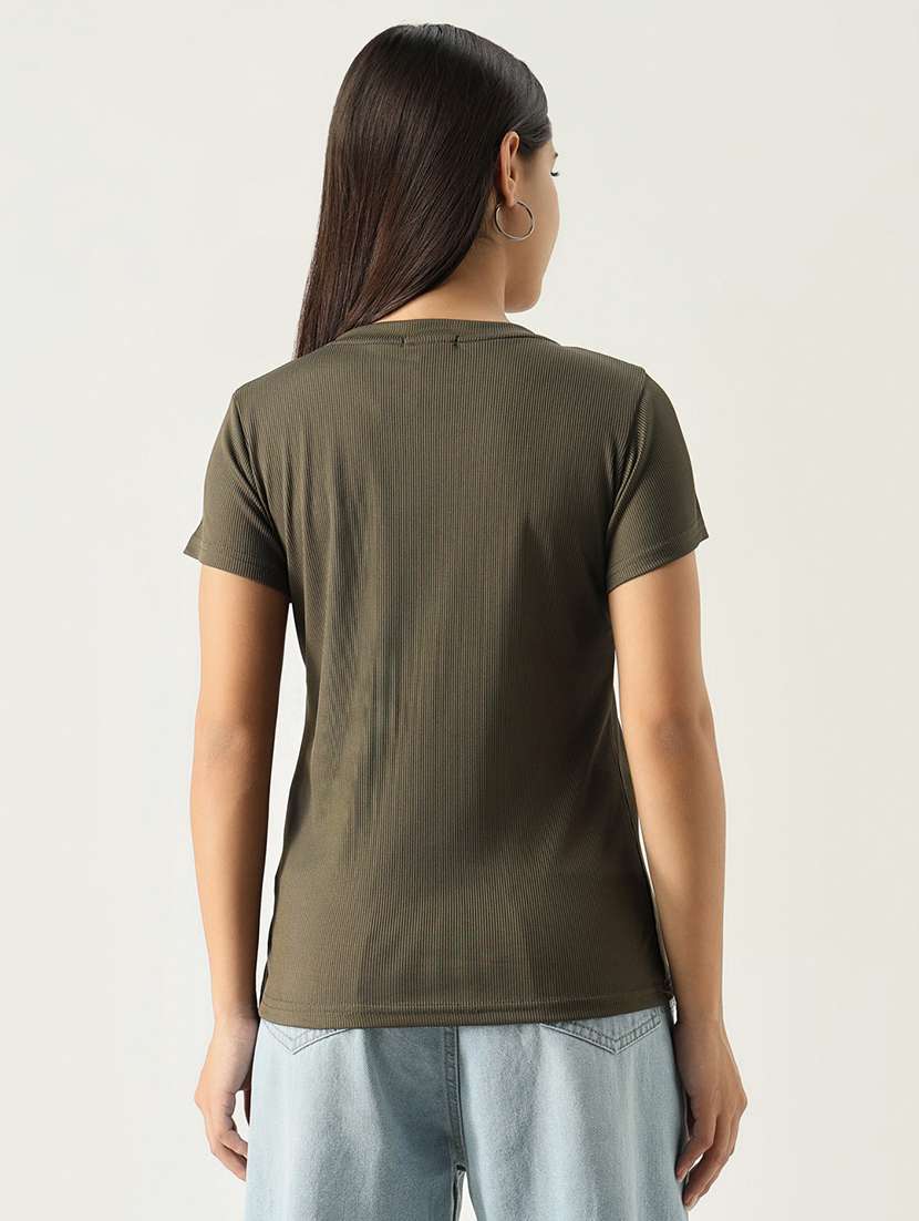 women chest printed round neck t-shirt - 21554013 -  Standard Image - 3