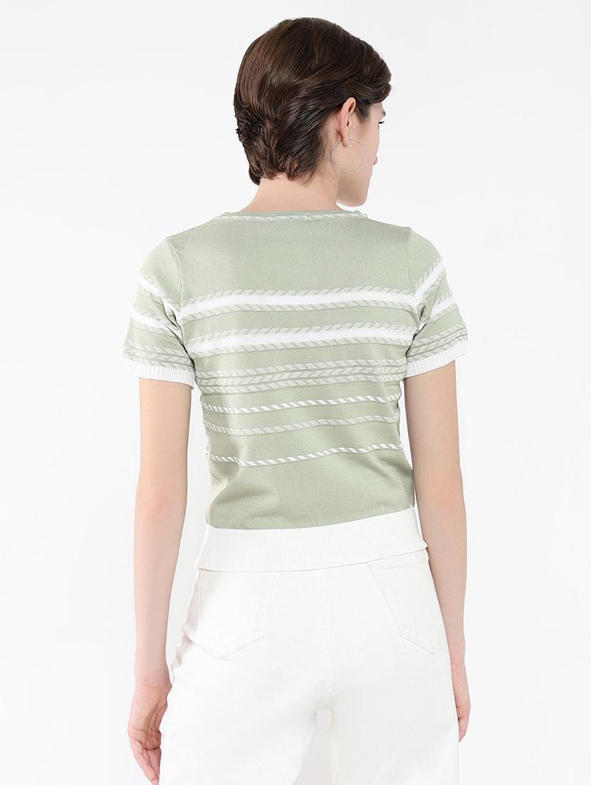 women green self-designed regular top - 21554055 - Standard Image - 3