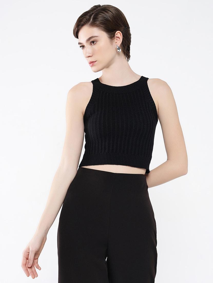 women black solid tank top - 21554056 - Zoom Image - 0